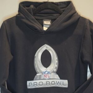 NFL Pro Bowl Hoodie Youth Medium 10-12 Black Pullover Sweatshirt